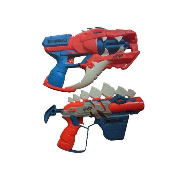 Nerf DinoSquad Raptorslash And Stegosmash Tested Works -darts Not Included - Picture 1 of 5